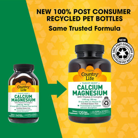 Détail des capsules de Calcium Magnésium avec Vitamine D Country Life