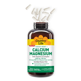Détail des capsules de Calcium Magnésium Vitamine D de Country Life