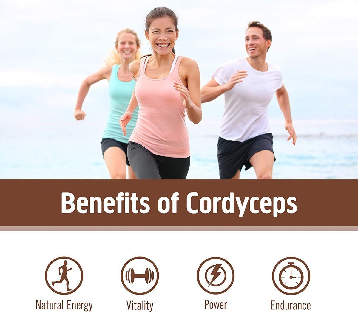 Détail des capsules de champignon Cordyceps OM MUSHROOM SUPERFOOD