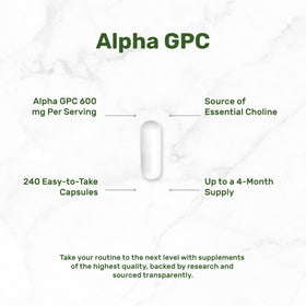 Détail des capsules de choline Alpha GPC de DEAL SUPPLEMENT
