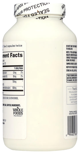 Détail des capsules de chondroïtine 365 by Whole Foods Market