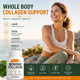 Détail des capsules de collagène bovin SIRUNES