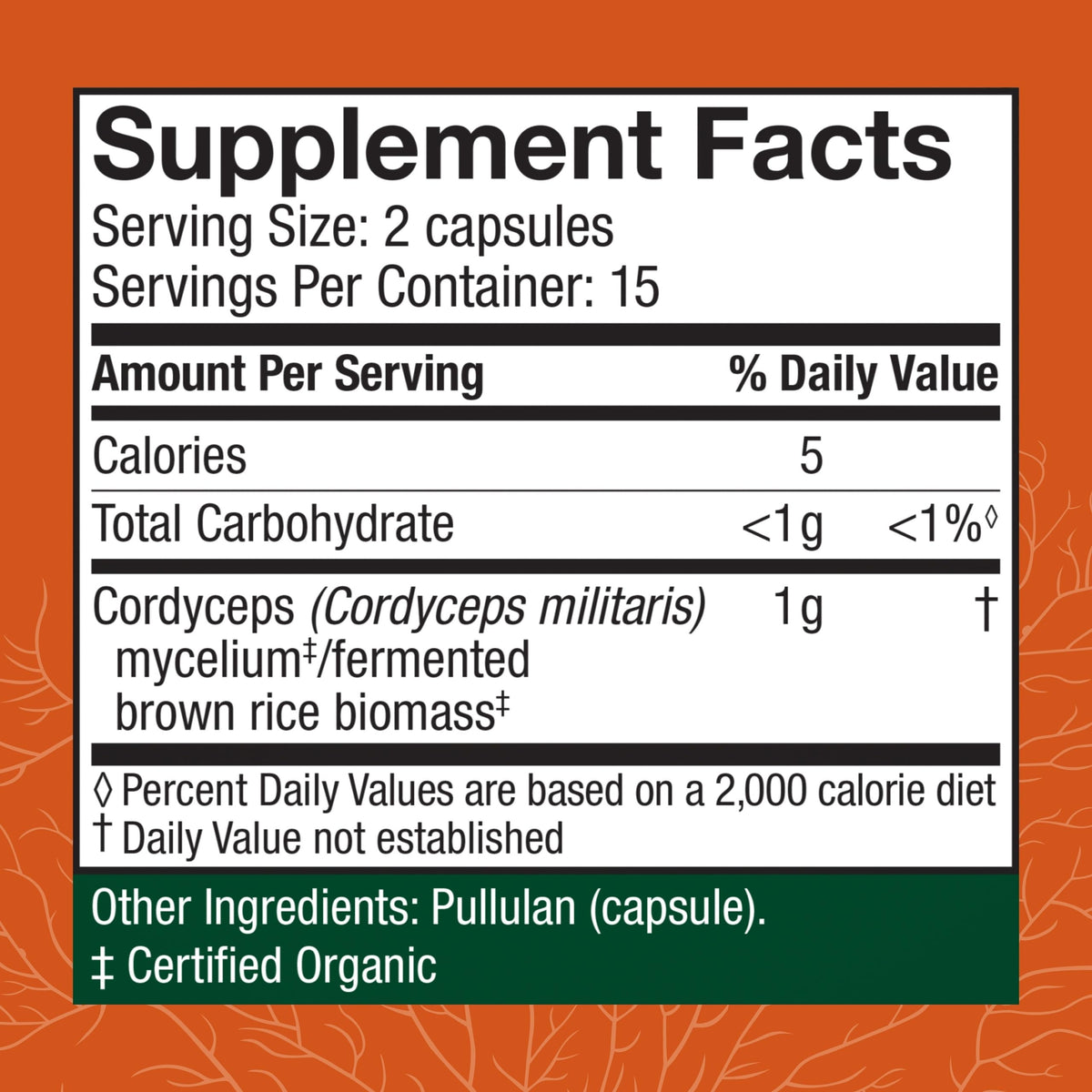 Détail des capsules de Cordyceps Host Defense