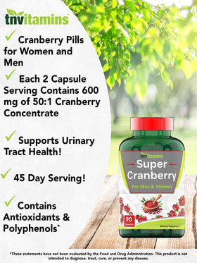 Détail des capsules de cranberry tnvitamins avec le concentré visible
