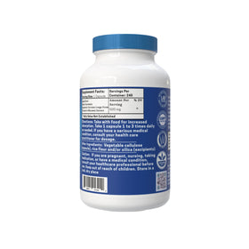 Détail des capsules de curcuma de taille nanométrique, One Planet Nutrition