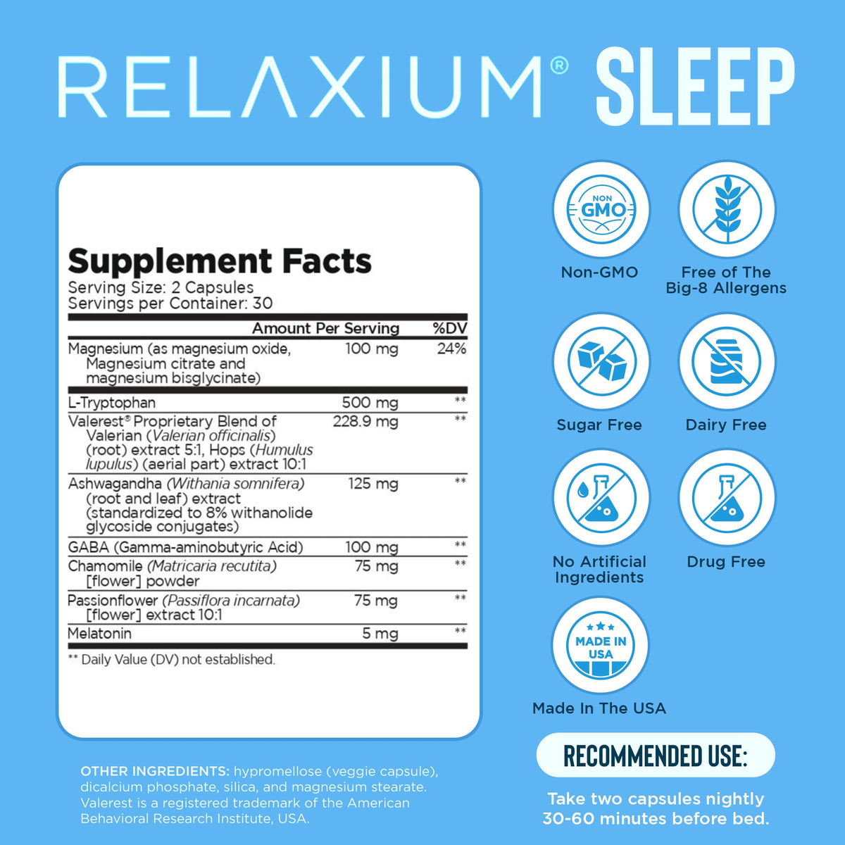 Détail des capsules de daily wellness Complément Alimentaire Sommeil