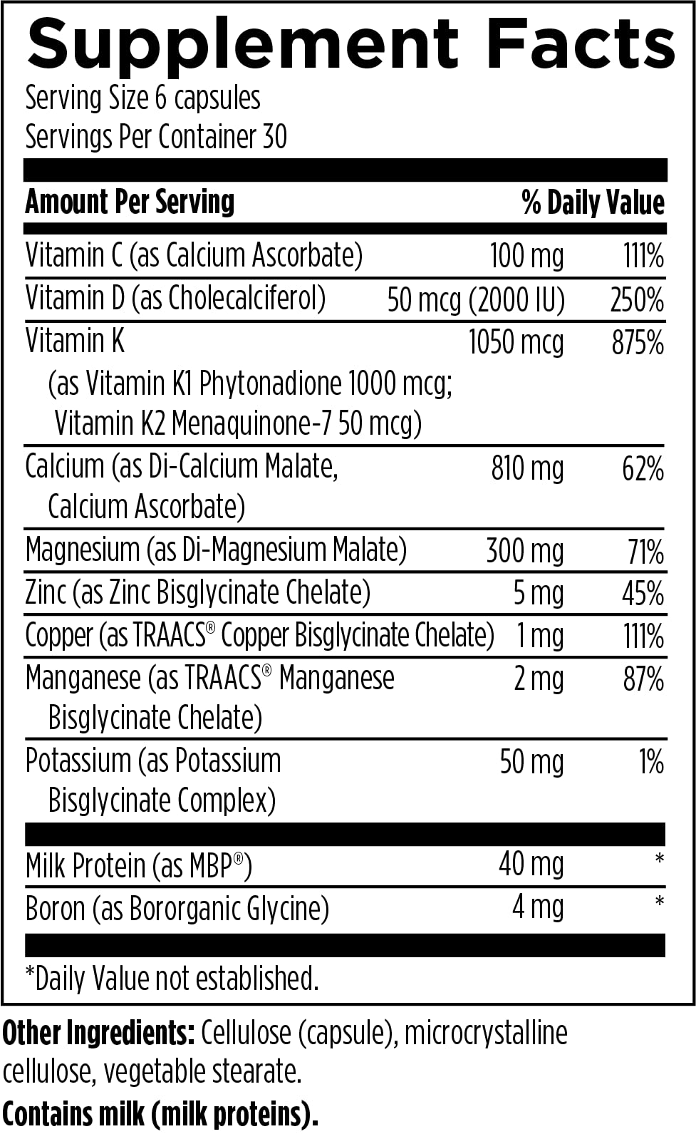 Détail des capsules de Designs for Health OsteoForce