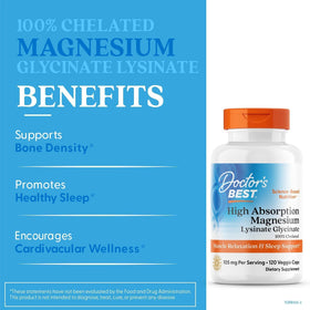Détail des capsules de Doctor's BEST Magnésium Glycinate