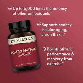 Détail des capsules de Dr. Mercola Astaxanthin