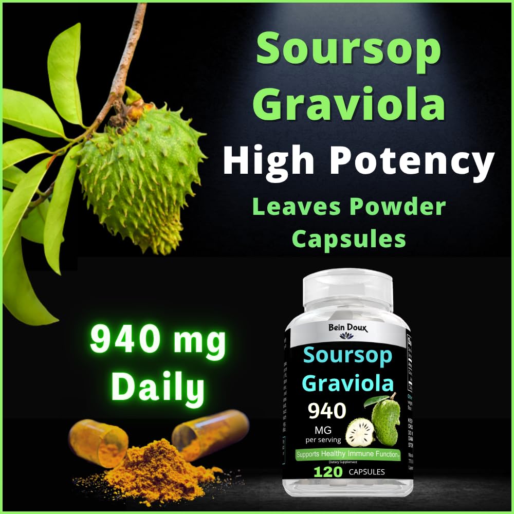 Détail des capsules de Graviola BEIN DOUX