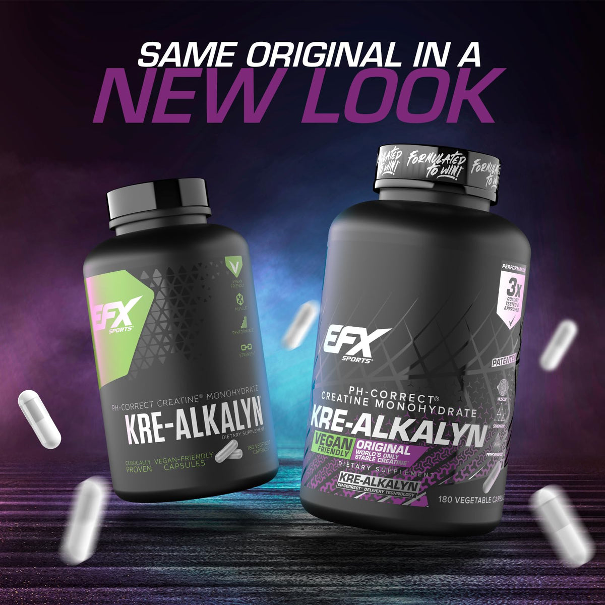 Détail des capsules de Kre-Alkalyn EFX d'EFX Sports