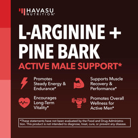 Détail des capsules de L-Arginine HAVASU NUTRITION
