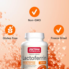 Détail des capsules de lactoferrine Jarrow Formulas