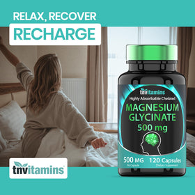 Détail des capsules de magnésium glycinate 500mg de tnvitamins
