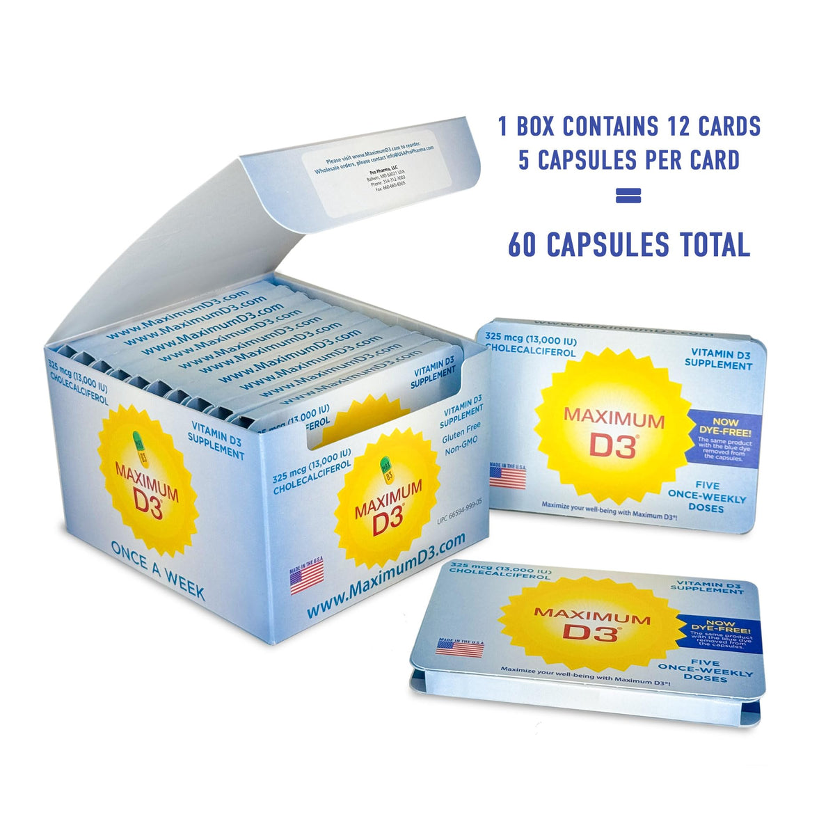 Détail des capsules de Maximum D3 sur une carte