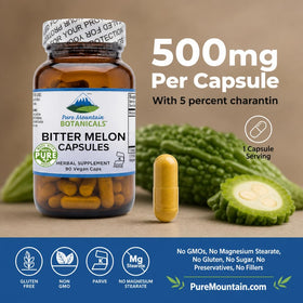 Détail des capsules de melon amer dans la main