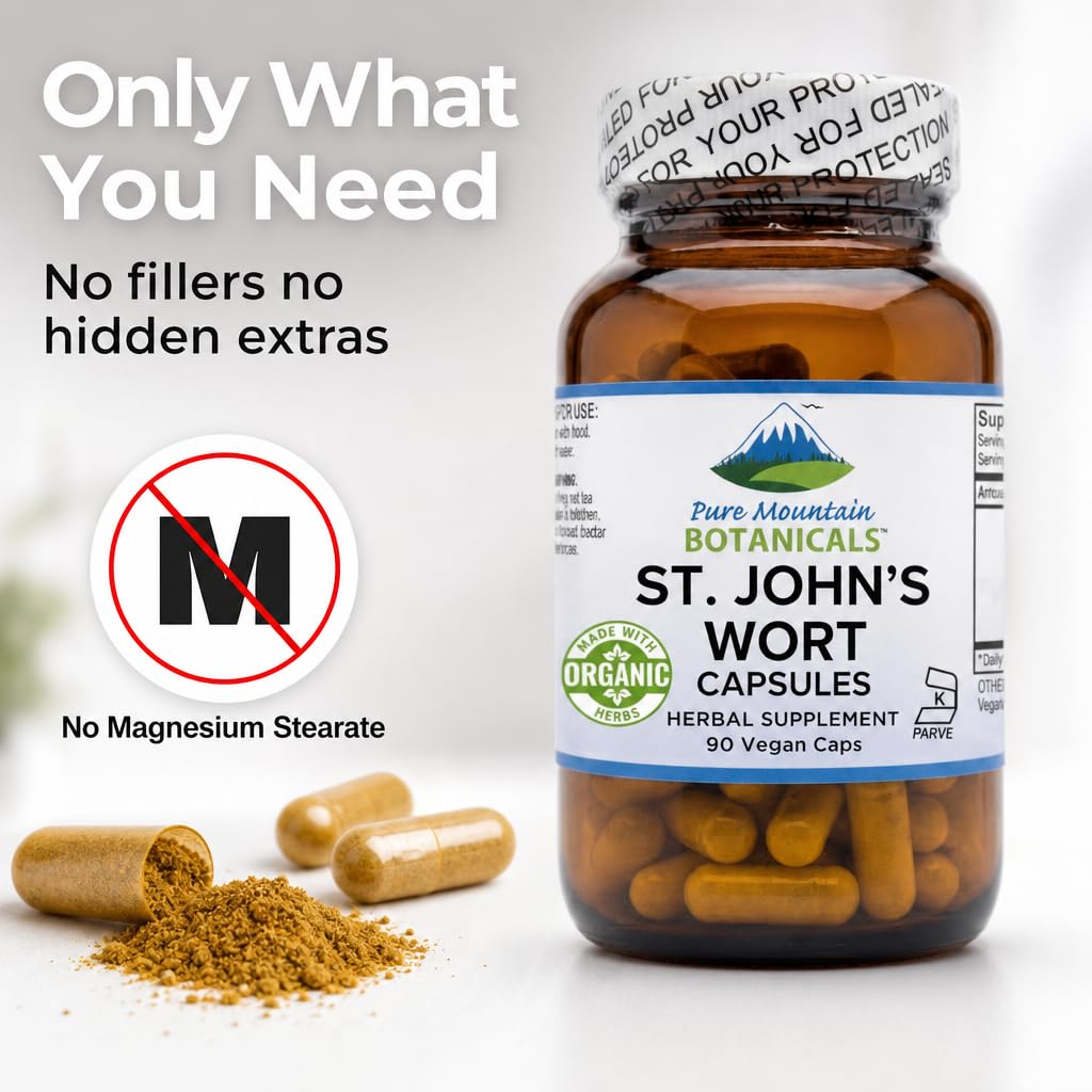 Détail des capsules de Millepertuis Pure Mountain Botanicals