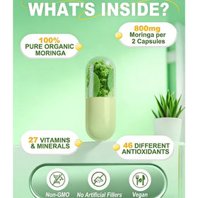 Détail des capsules de Moringa WJSFDLY