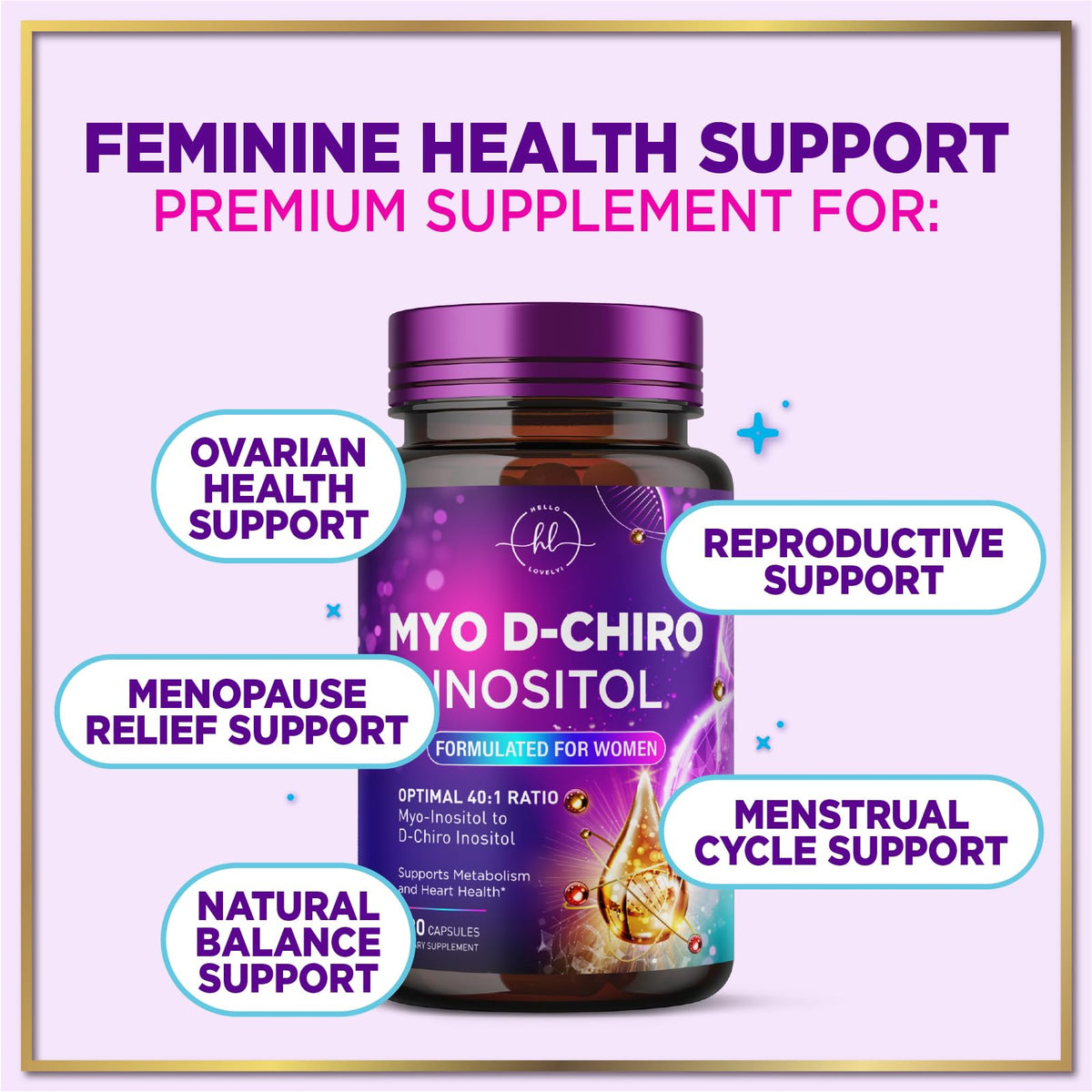Détail des capsules de Myo-Inositol 2000mg, couleur et taille