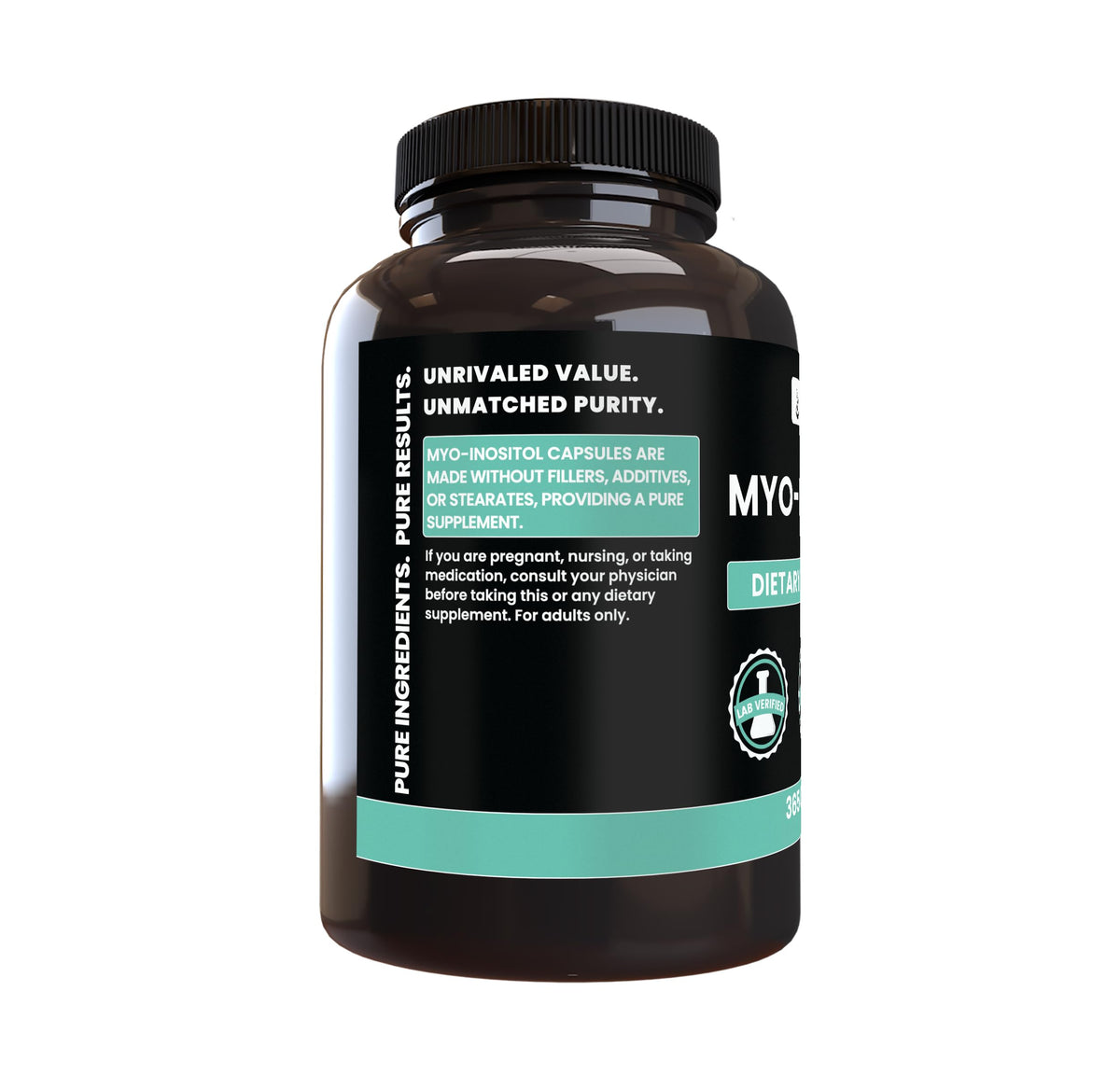 Détail des capsules de Myo-Inositol en gros plan