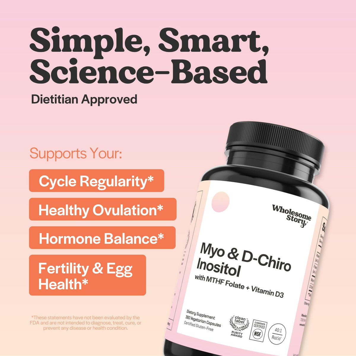 Détail des capsules de Myo-Inositol et D-Chiro Inositol dans le flacon