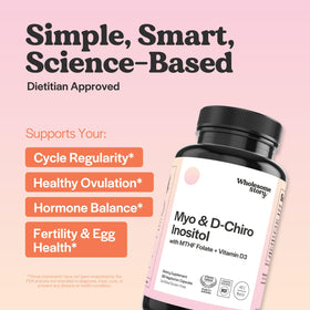 Détail des capsules de Myo-Inositol et D-Chiro Inositol dans le flacon