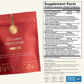 Détail des capsules de NAD+ Happy Aging