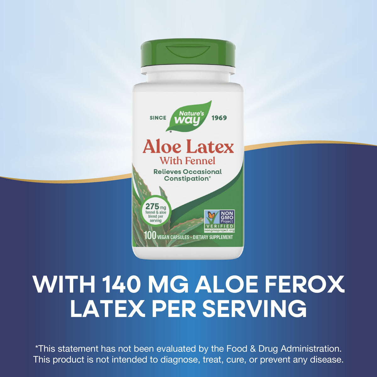 Détail des capsules de Nature's Way Aloe Vera avec Fenouil