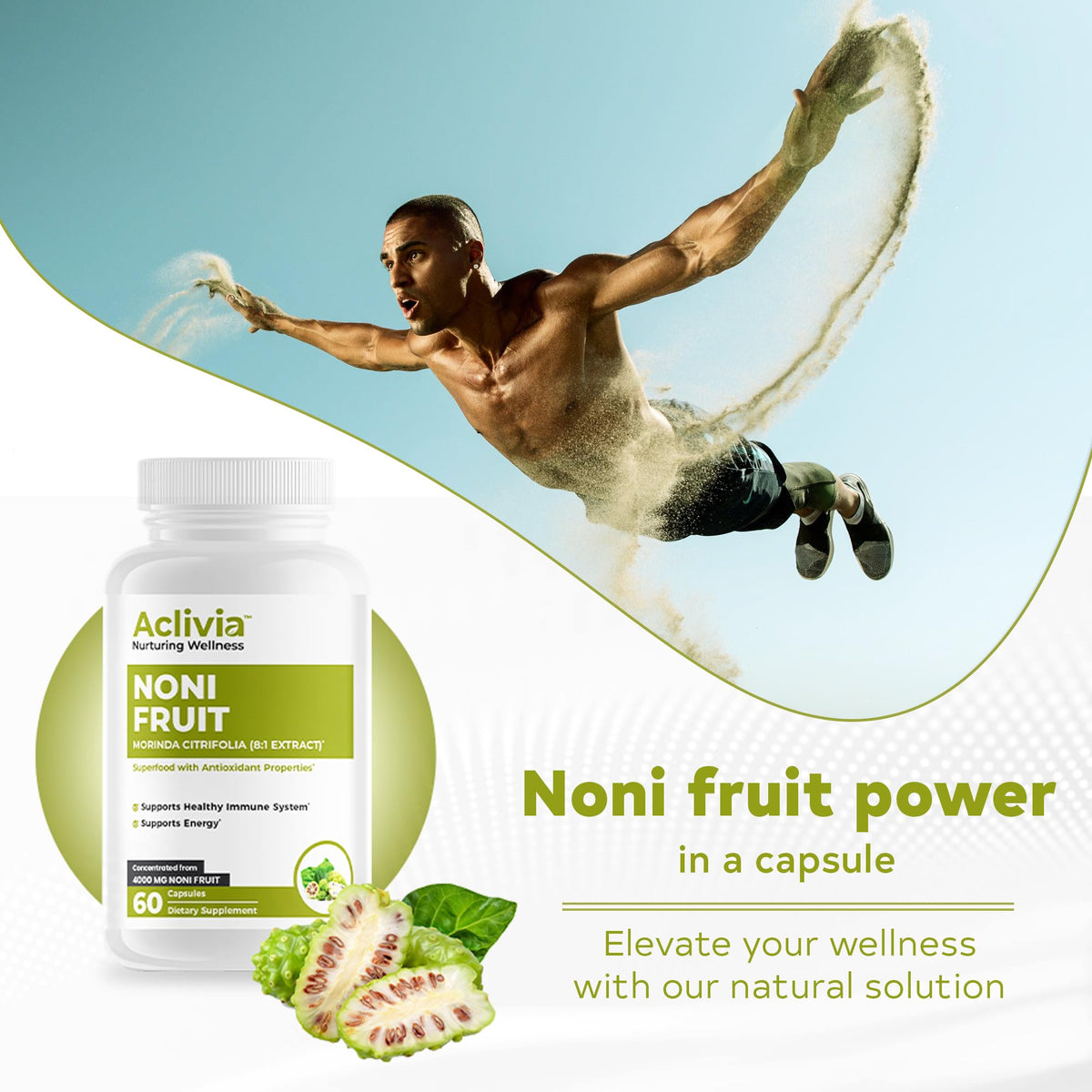 Détail des capsules de noni Aclivia