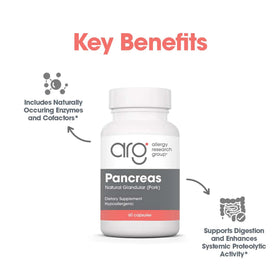 Détail des capsules de Pancreas Glandulaire 425 mg