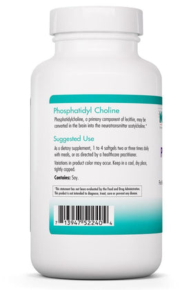 Détail des capsules de Phosphatidylcholine Allergy Research Group