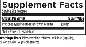 Détail des capsules de phosphatidylsérine 150mg sur une surface plane
