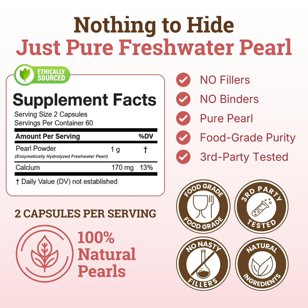 Détail des capsules de poudre de perle