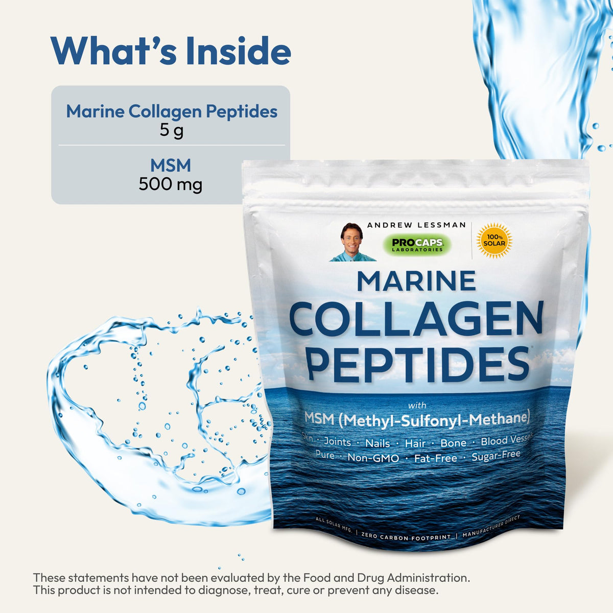 Détail des capsules de ProCaps Collagène Marin avec MSM