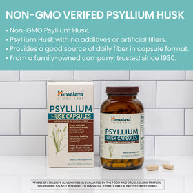 Détail des capsules de psyllium husk Himalaya