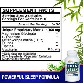 Détail des capsules de PureLife Supplements Eden Daily Sleep