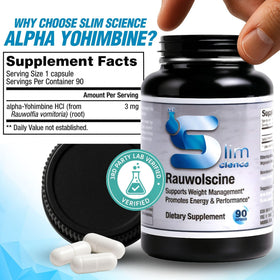 Détail des capsules de Rauwolscine Yohimbine HCL