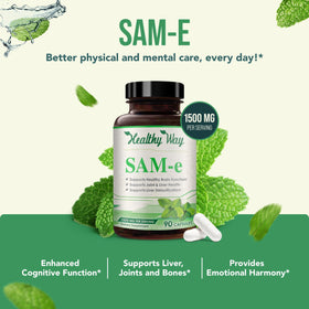 Détail des capsules de SAM-e 1500mg HealthyWayRx