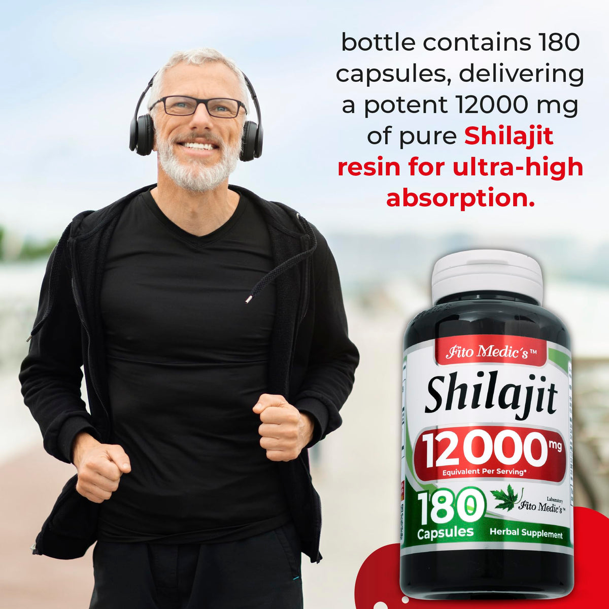 Détail des capsules de shilajit FITO MEDIC'S