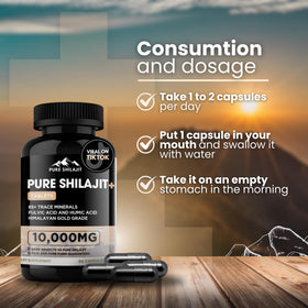 Détail des capsules de Shilajit Pur PURE HEALTH MAX
