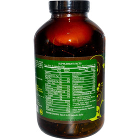 Détail des capsules de spiruline PURE PLANET 500mg sur fond blanc