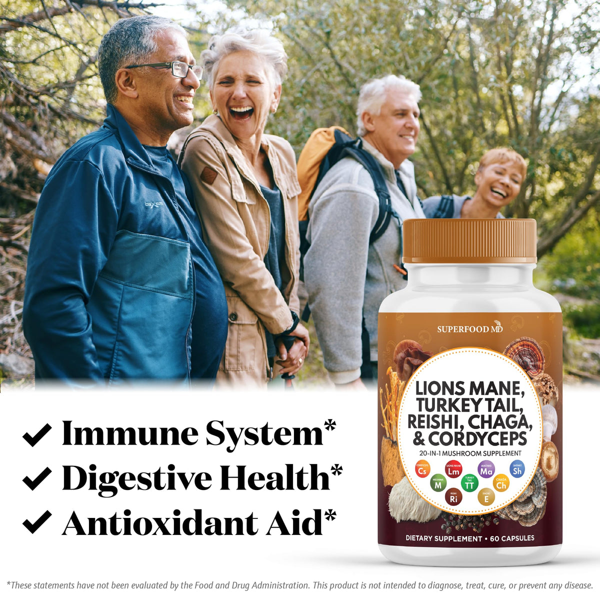 Détail des capsules de Superfood MD Champignon Lion