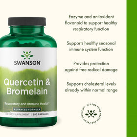 Détail des capsules de Swanson Quercétine & Bromélaïne
