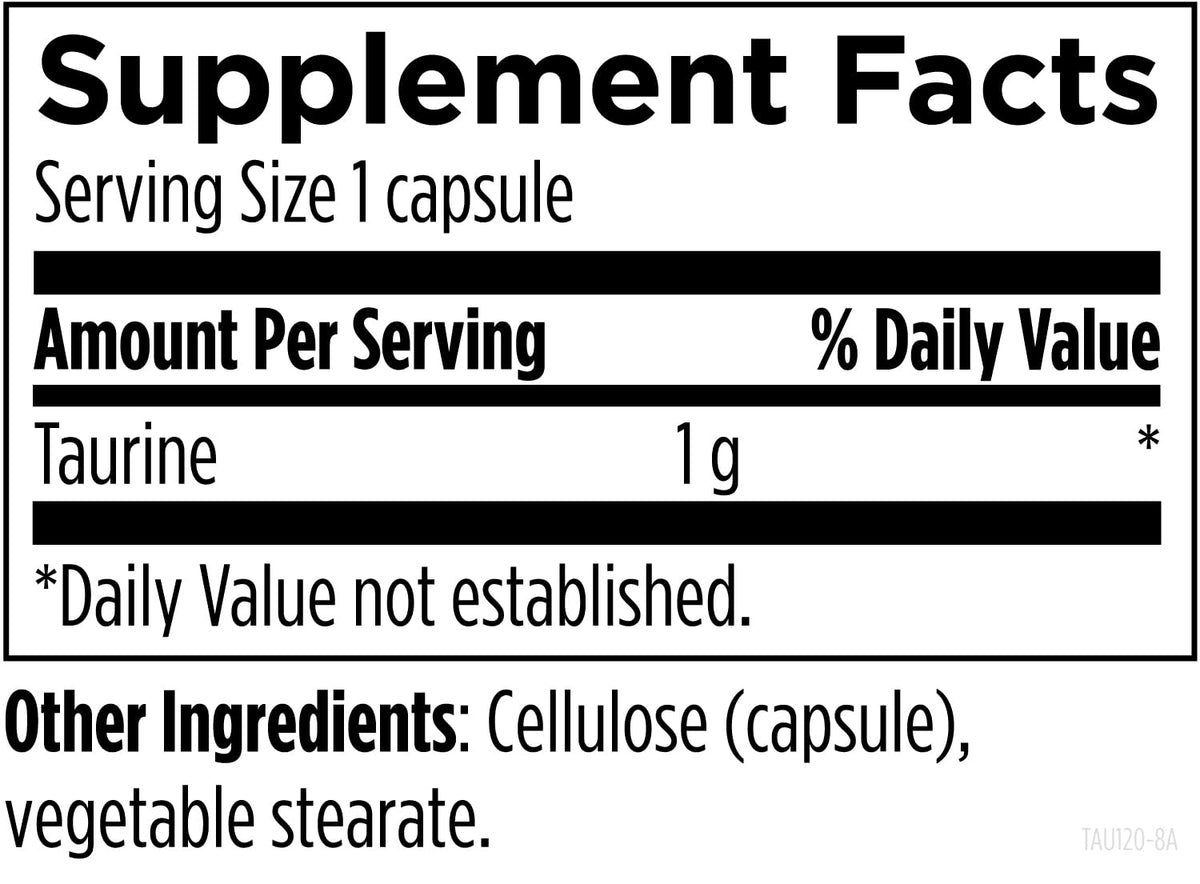 Détail des capsules de taurine Designs for Health