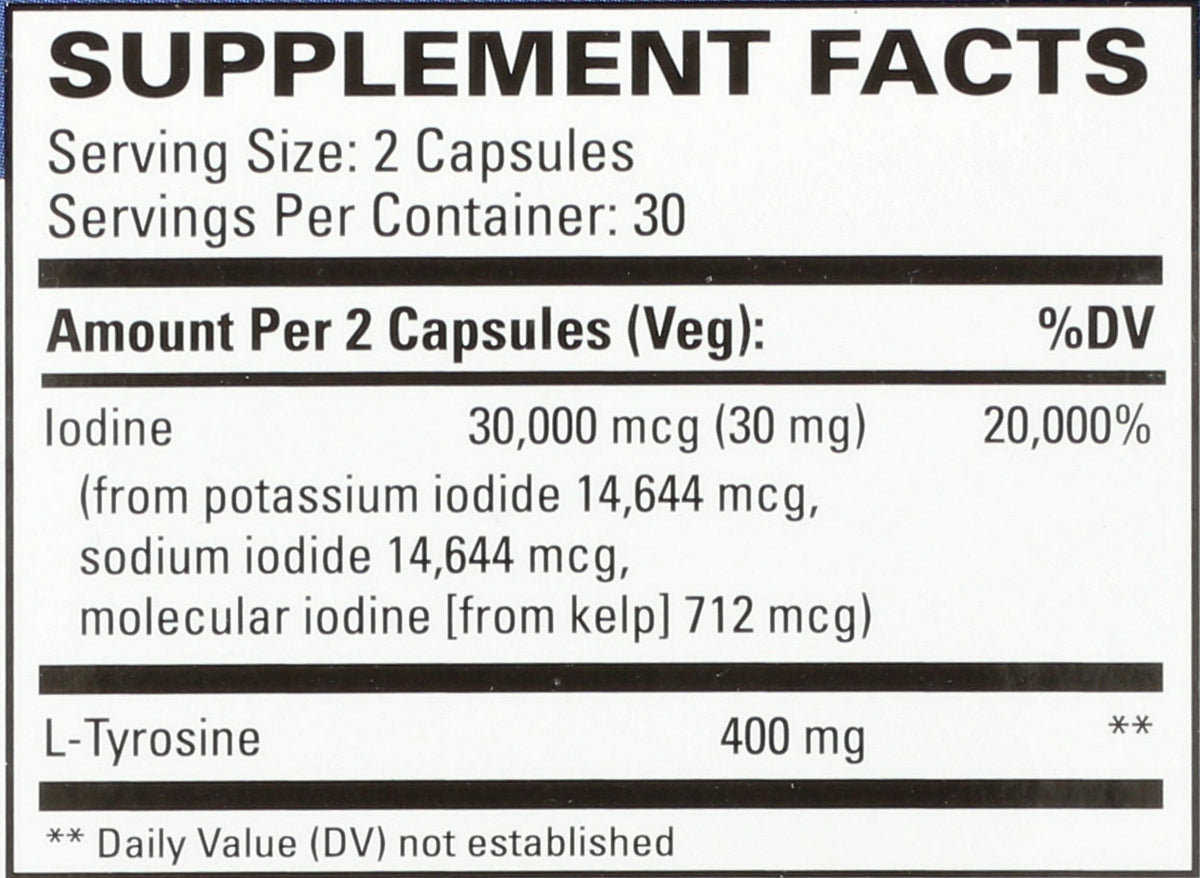 Détail des capsules de Terry Naturally Thyroid Care Plus