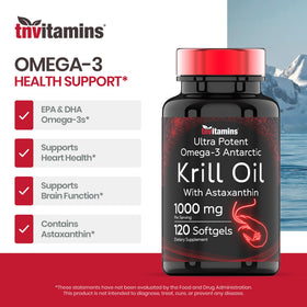 Détail des capsules de tnvitamins avec astaxanthine