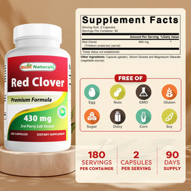 Détail des capsules de Trèfle Rouge Best Naturals