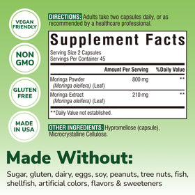 Détail des capsules de Vitalibre Moringa 1 010 mg