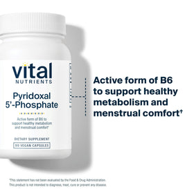 Détail des capsules de Vitamine B6 Pyridoxal-5 Phosphate