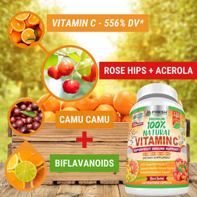 Détail des capsules de Vitamine C 500mg FRESH HEALTHCARE